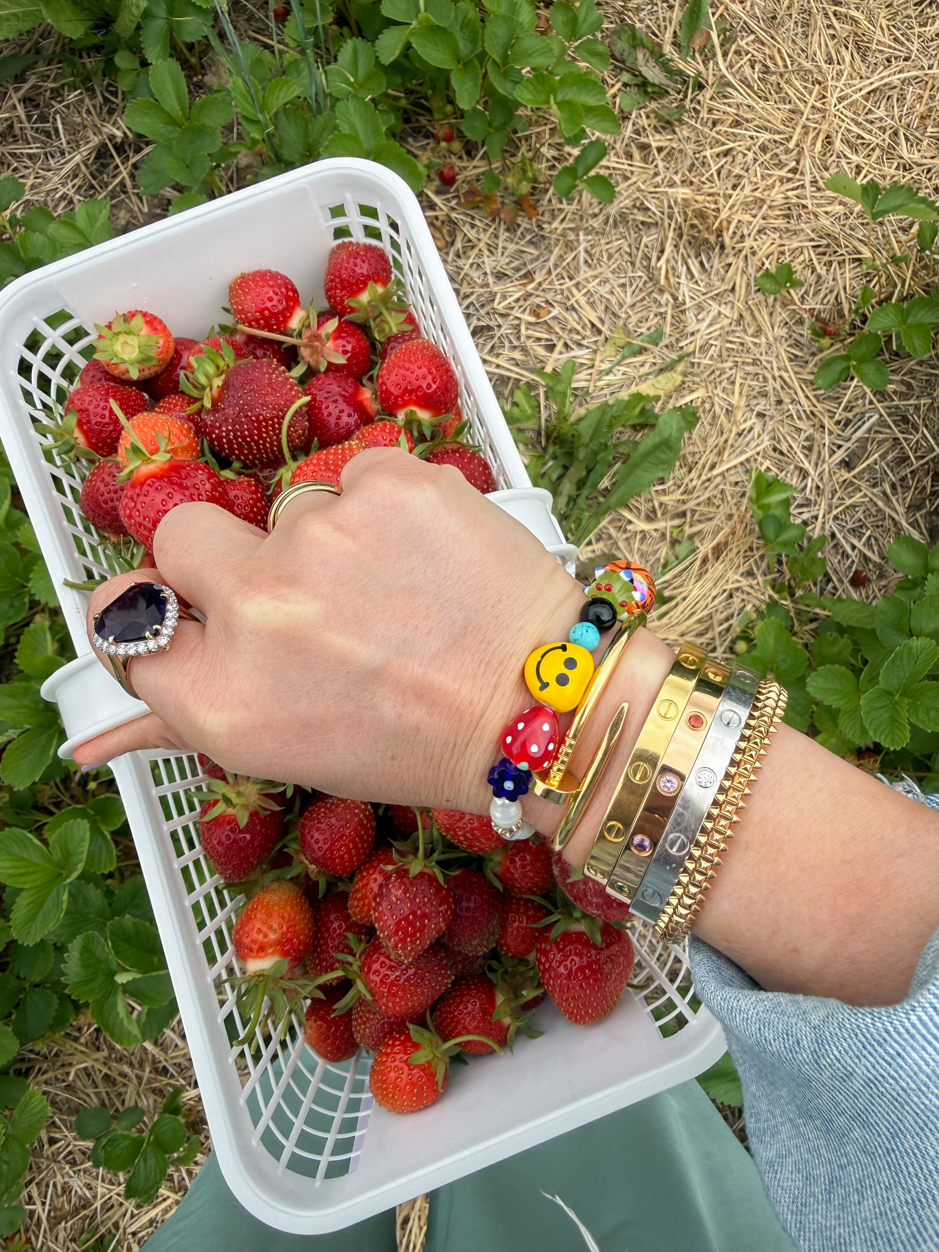 Chunky Smiley Beaded Bracelet