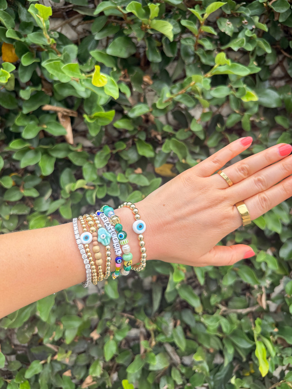 Chunky Freshwater Pearl Evil Eye Bracelet