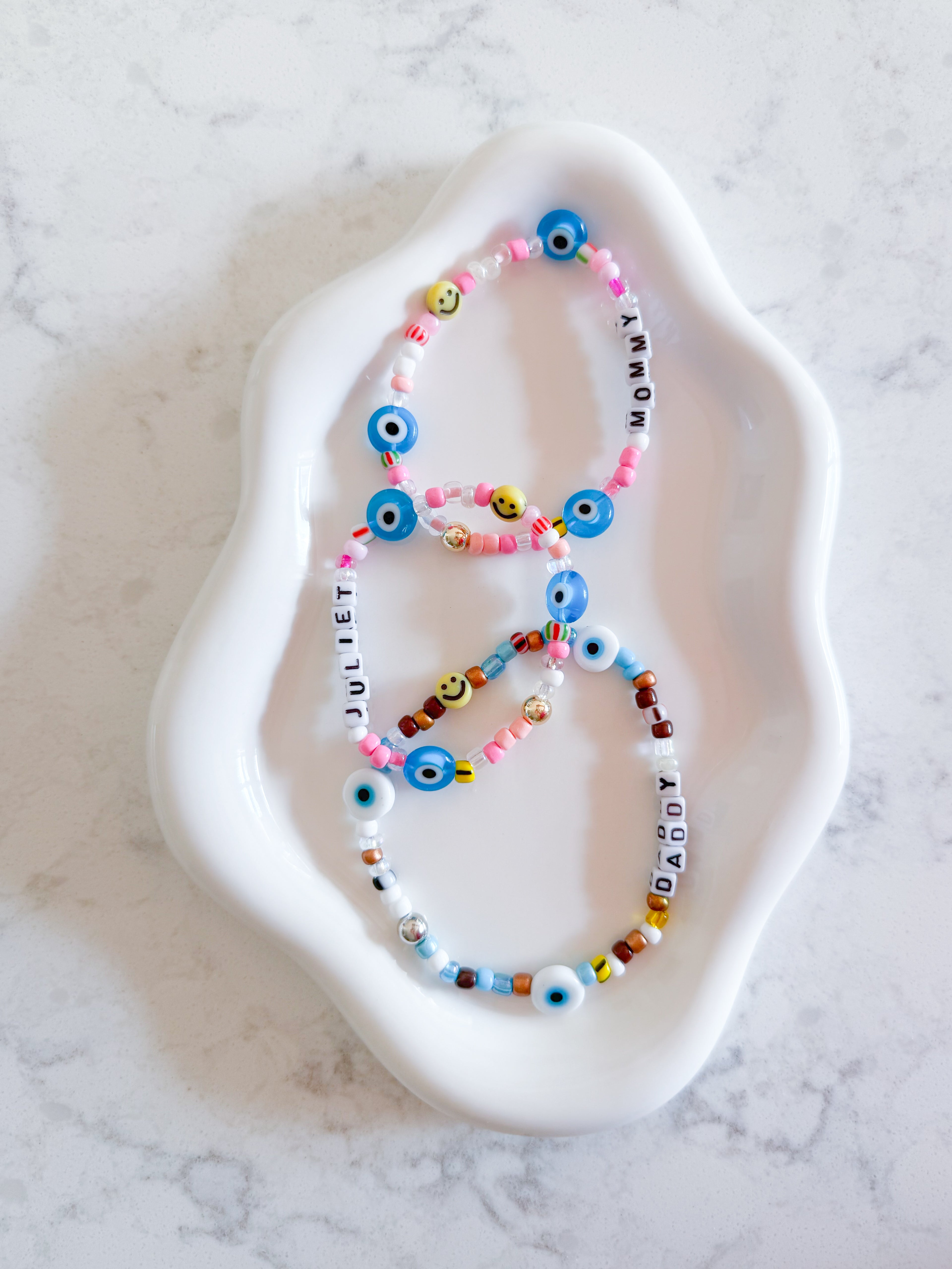 Triple Evil Eye Beaded Friendship Bracelet