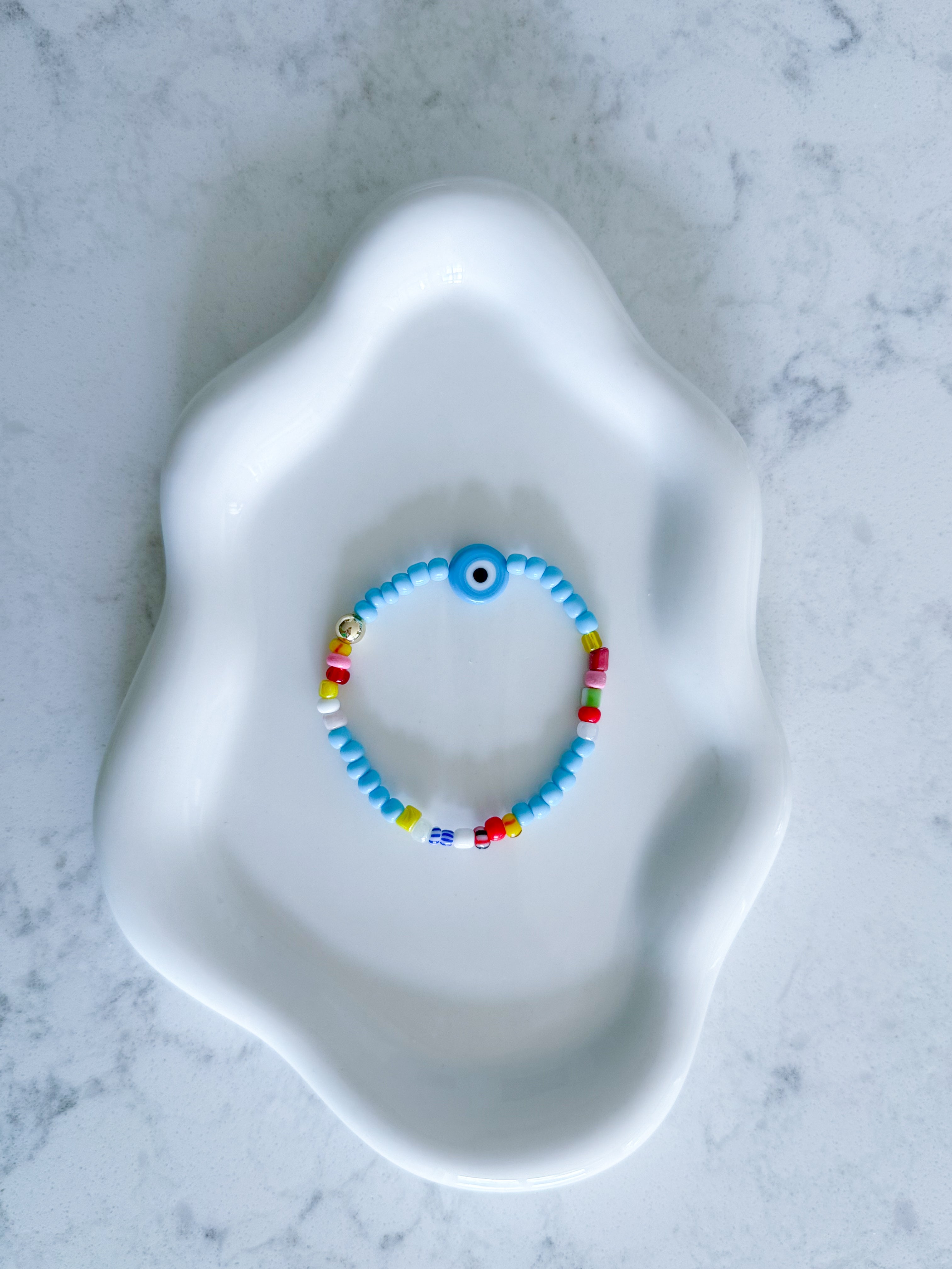 Beaded Evil Eye Bracelet - Protection Bracelet (Multi Colors)