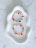 Neon Smiley Stretch Bracelet- custom available