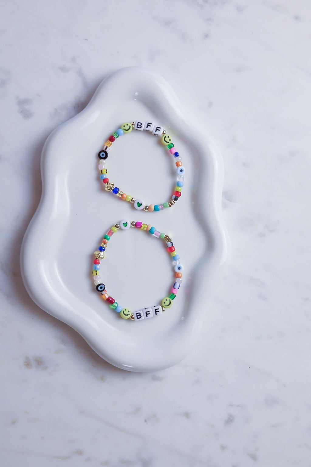 Custom Word Beaded Bracelet, Personalized Friendship Bracelet Evil Eye Protection, Inspirational Words f*ck off, grateful, strong AF