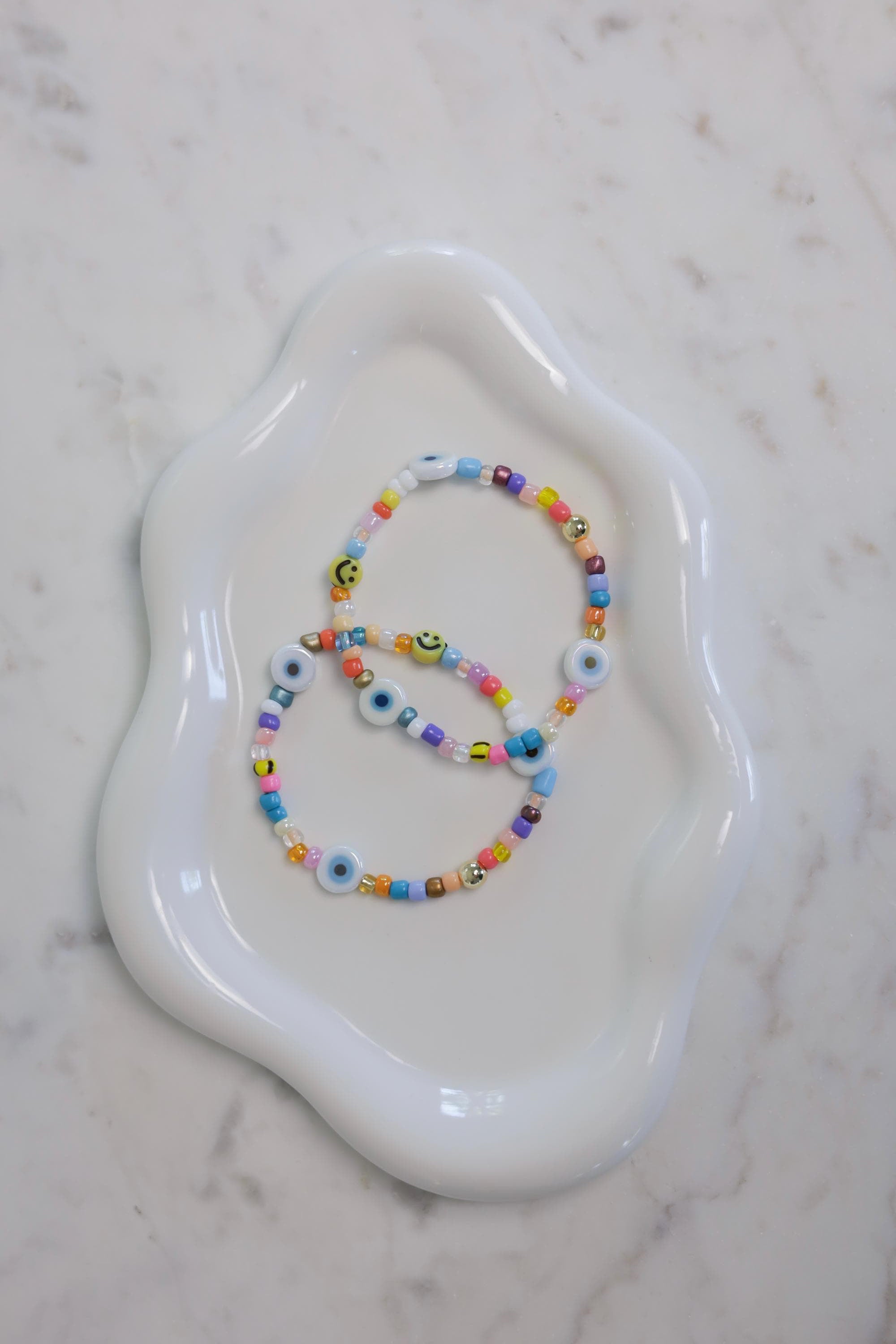 Triple Evil Eye Beaded Friendship Bracelet, Custom Protection Jewelry