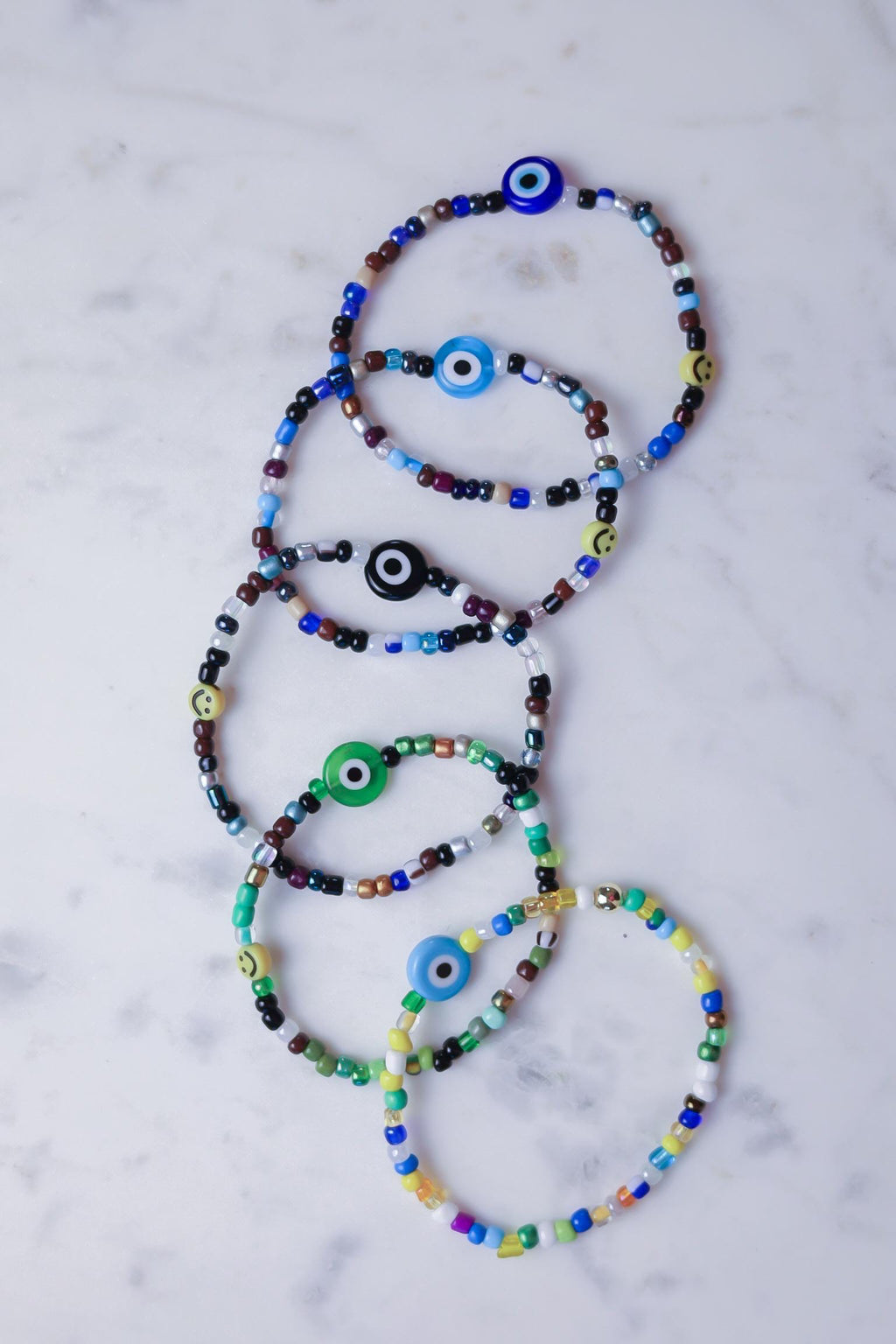 Men's Custom Evil Eye Beaded Friendship Bracelet, Personalized Name Gift