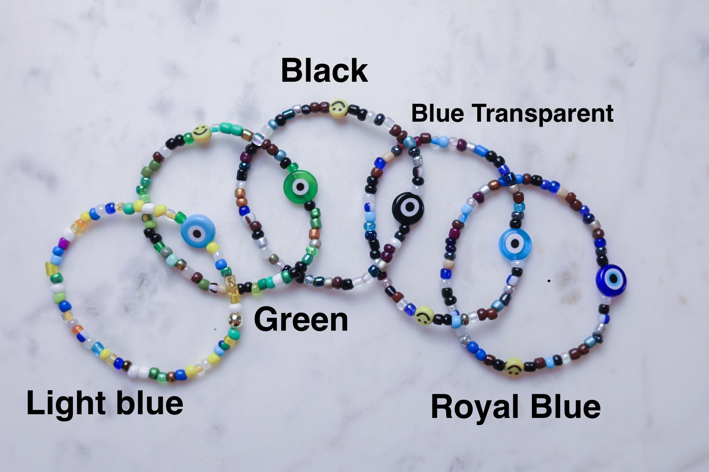 Men's Custom Evil Eye Beaded Friendship Bracelet, Personalized Name Gift