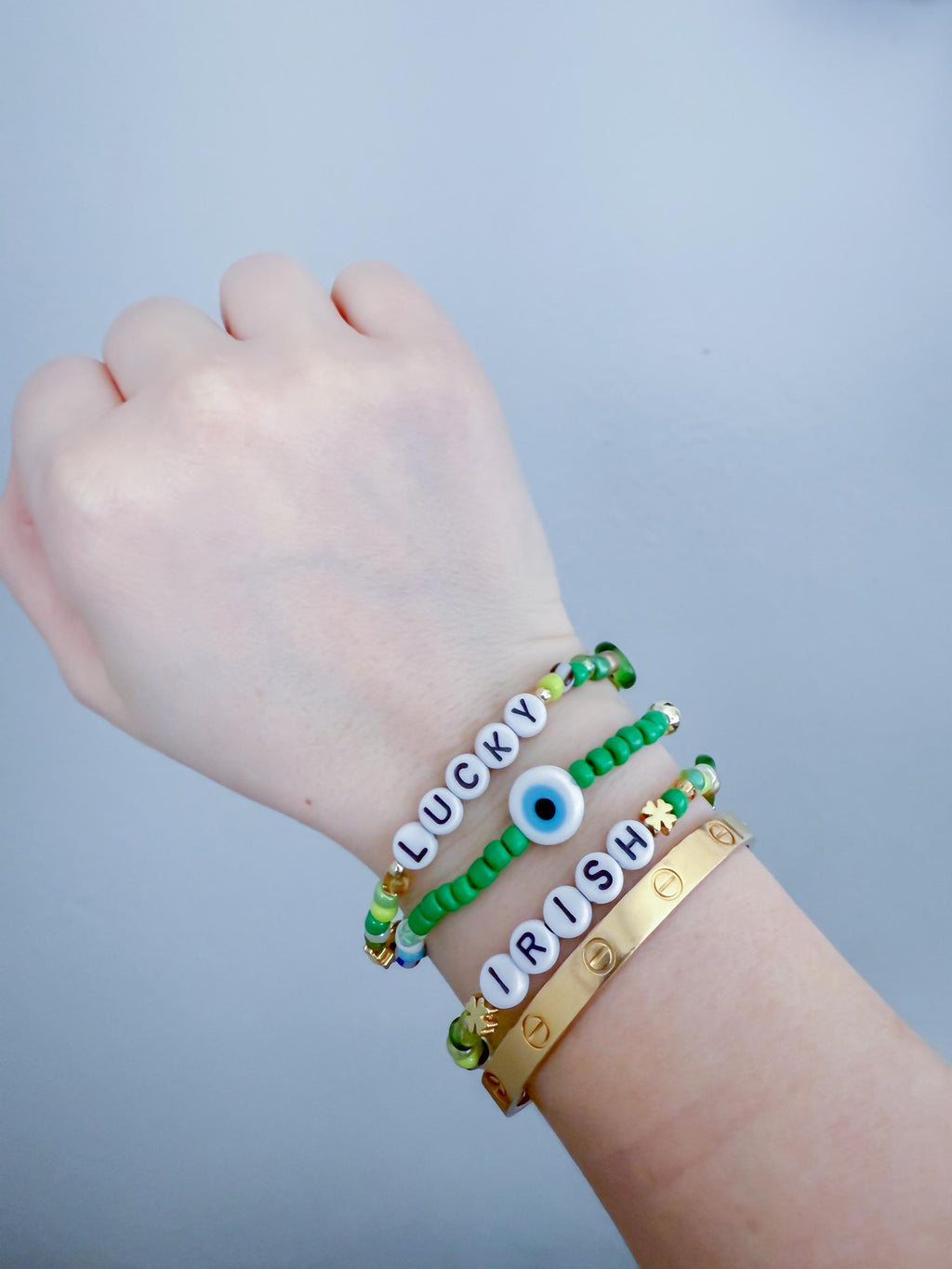 Lucky St. Patrick's Day Bracelet: 14K Gold Plated, Freshwater Pearl