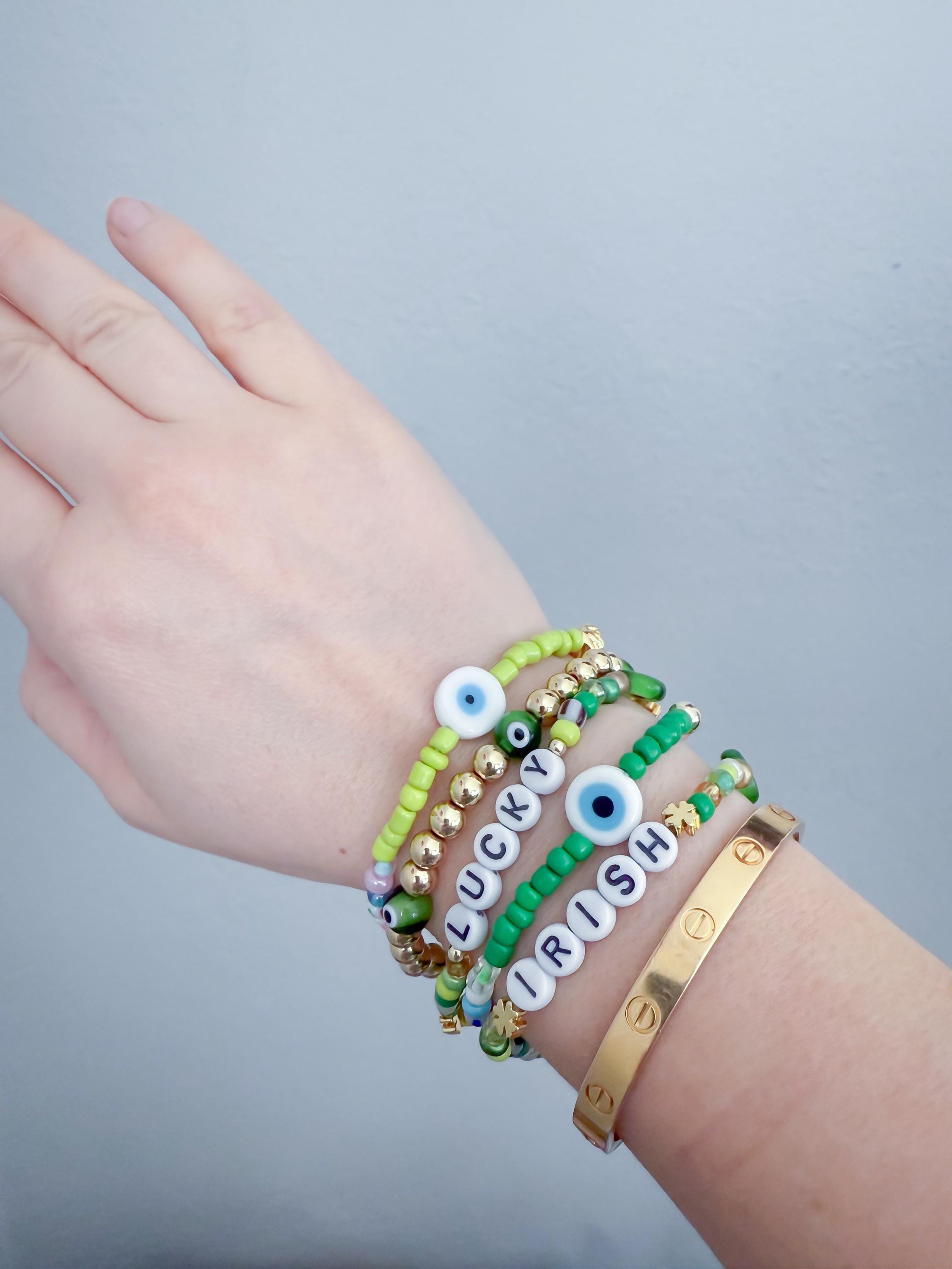 Lucky St. Patrick's Day Bracelet: 14K Gold Plated, Freshwater Pearl