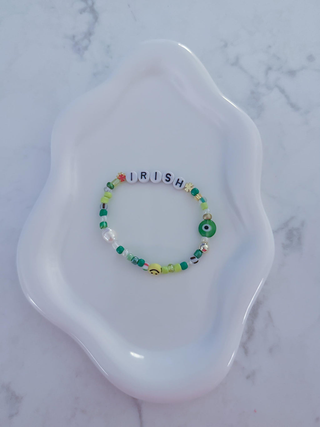 Lucky St. Patrick's Day Bracelet: 14K Gold Plated, Freshwater Pearl