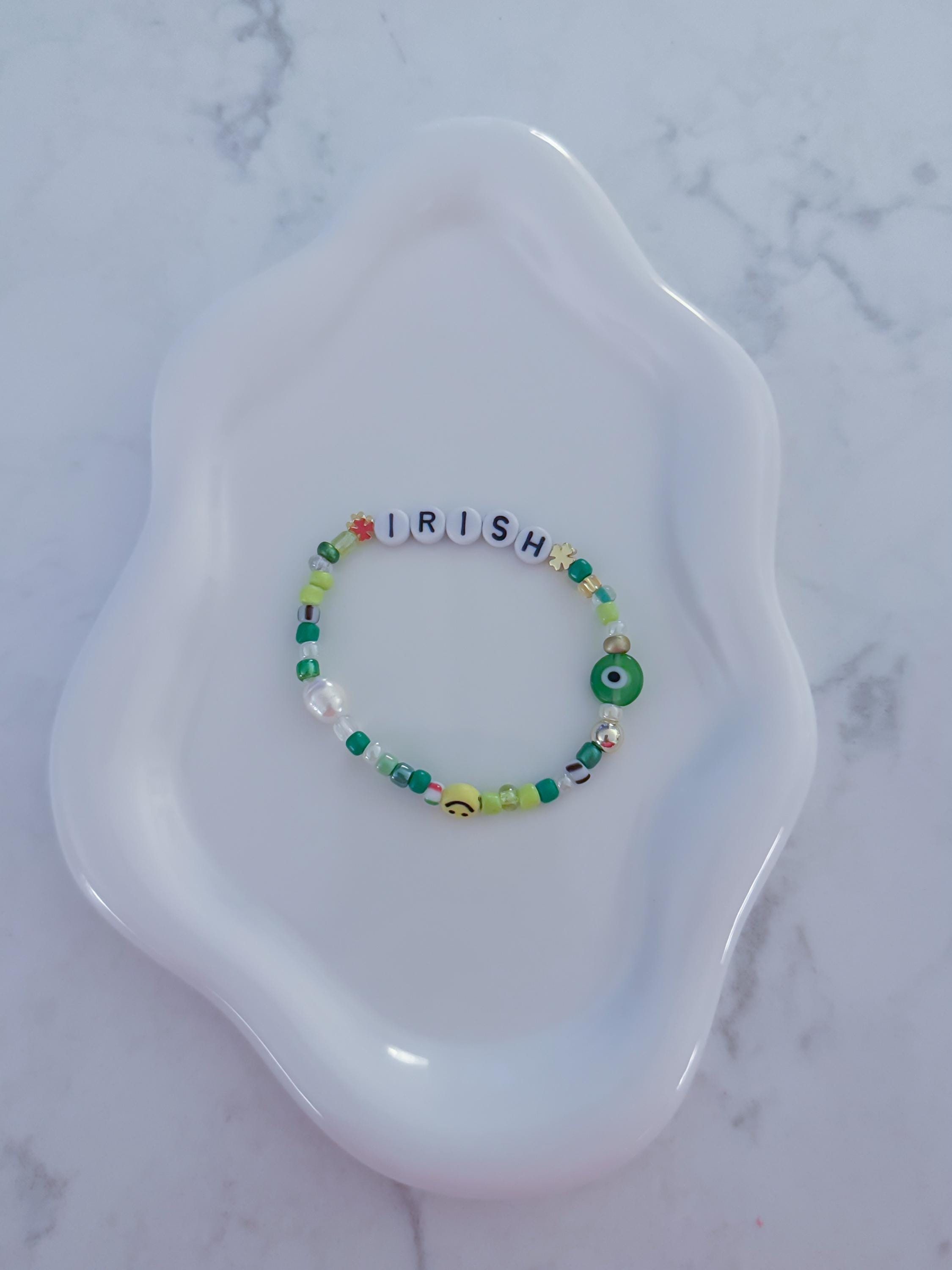 Lucky St. Patrick's Day Bracelet: 14K Gold Plated, Freshwater Pearl
