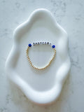 Manifest 14k Gold-Plated Crystal Bead Bracelet – Custom Personalized Name, Word, or Initials | Water-Resistant