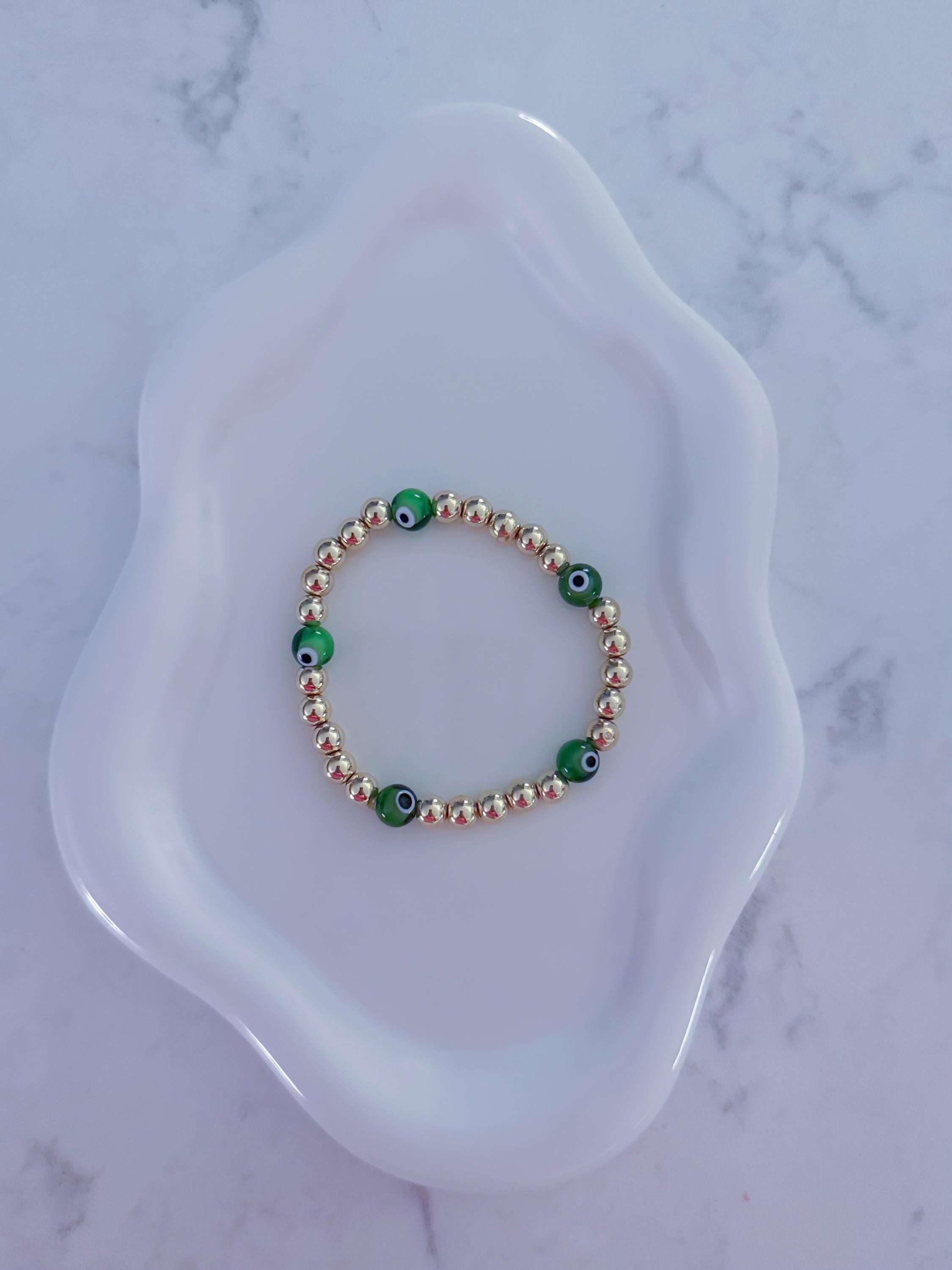 Lucky St. Patrick's Day Bracelet: 14K Gold Plated, Freshwater Pearl