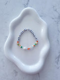 Showgirl Beaded Bracelet – Freshwater Pearls, 14K Gold-Filled, Evil Eye Charm