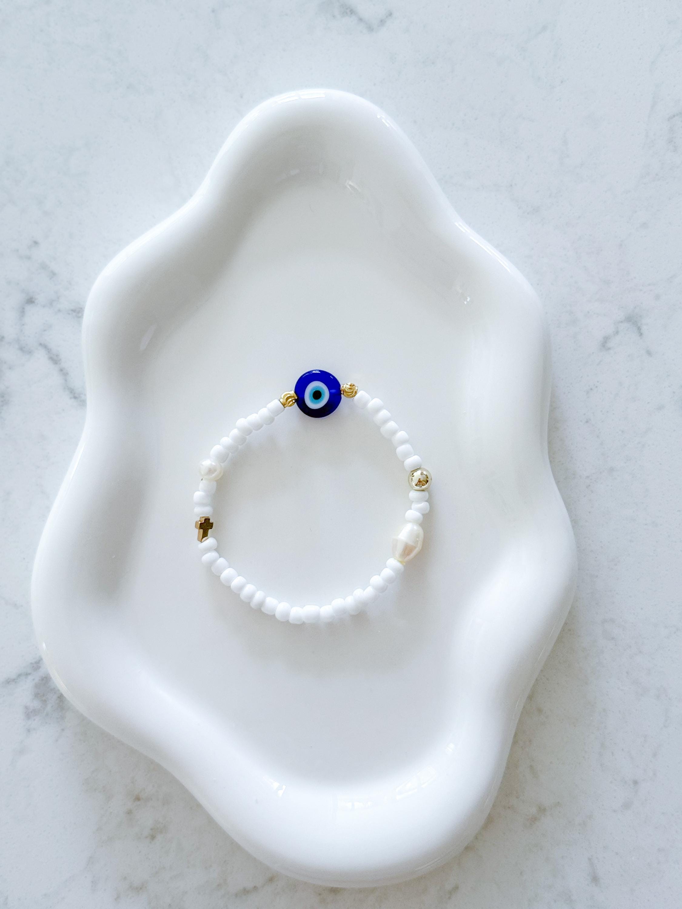 Beaded Evil Eye Bracelet: Customizable Religious Jewelry