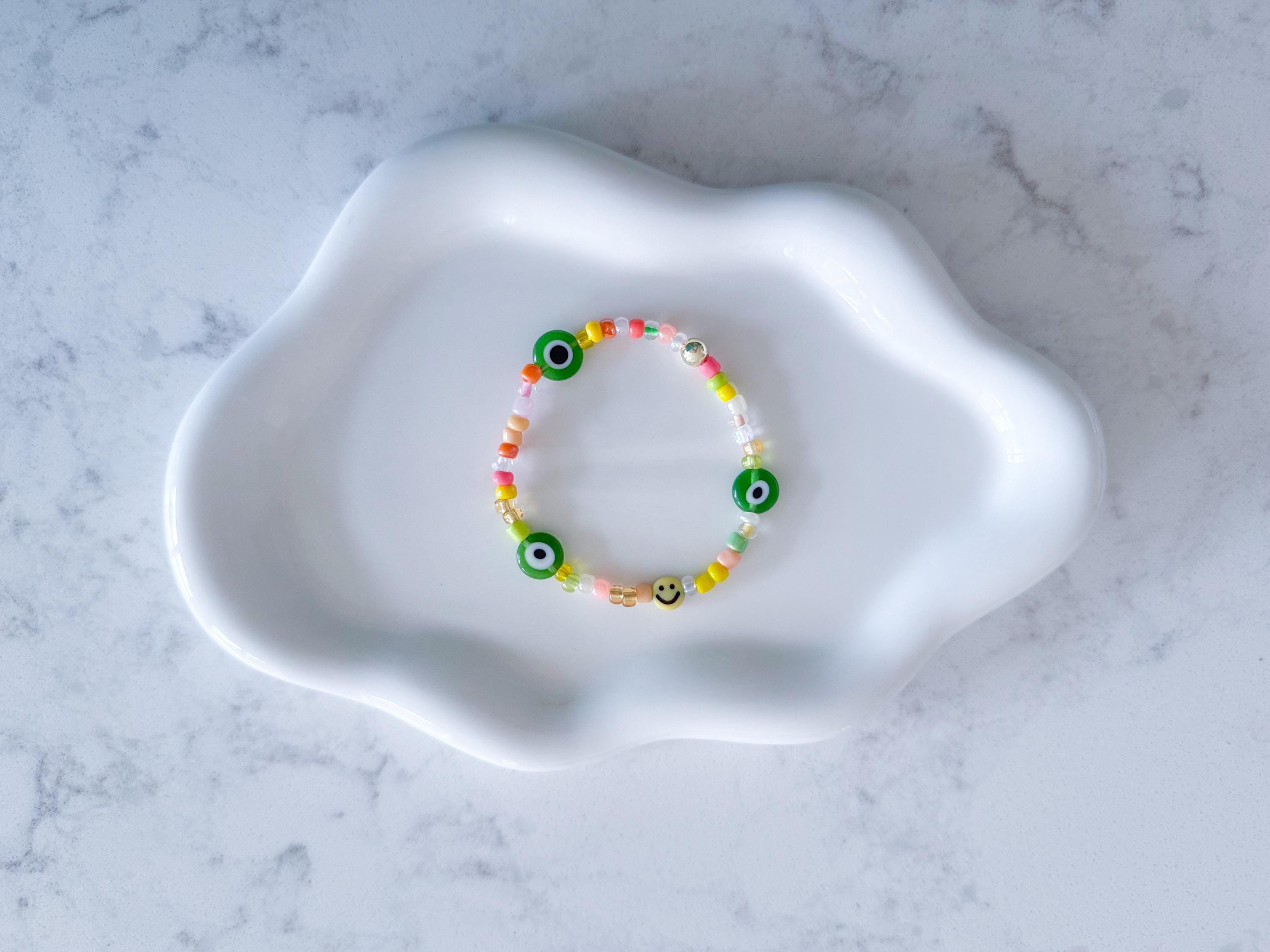 Triple Evil Eye Beaded Friendship Bracelet, Custom Protection Jewelry
