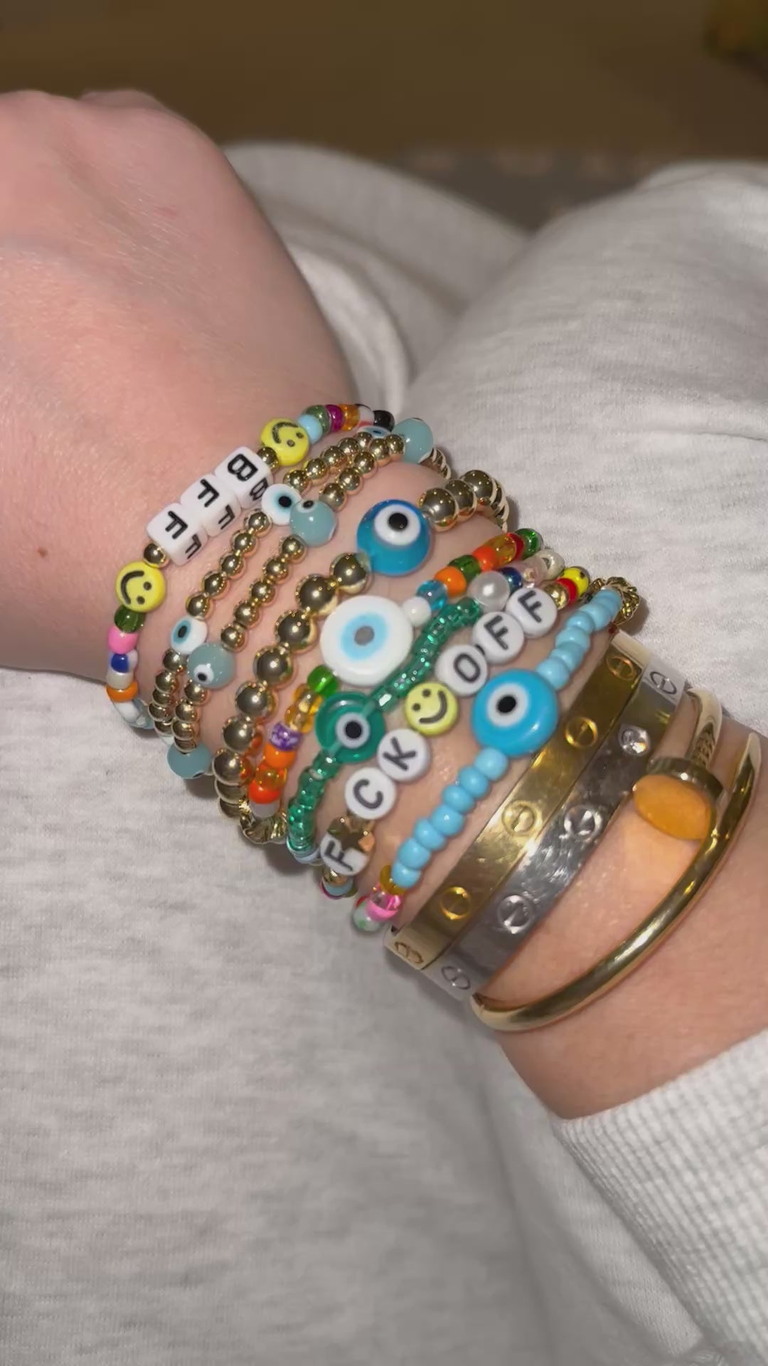 F*CK OFF Beaded Bracelet