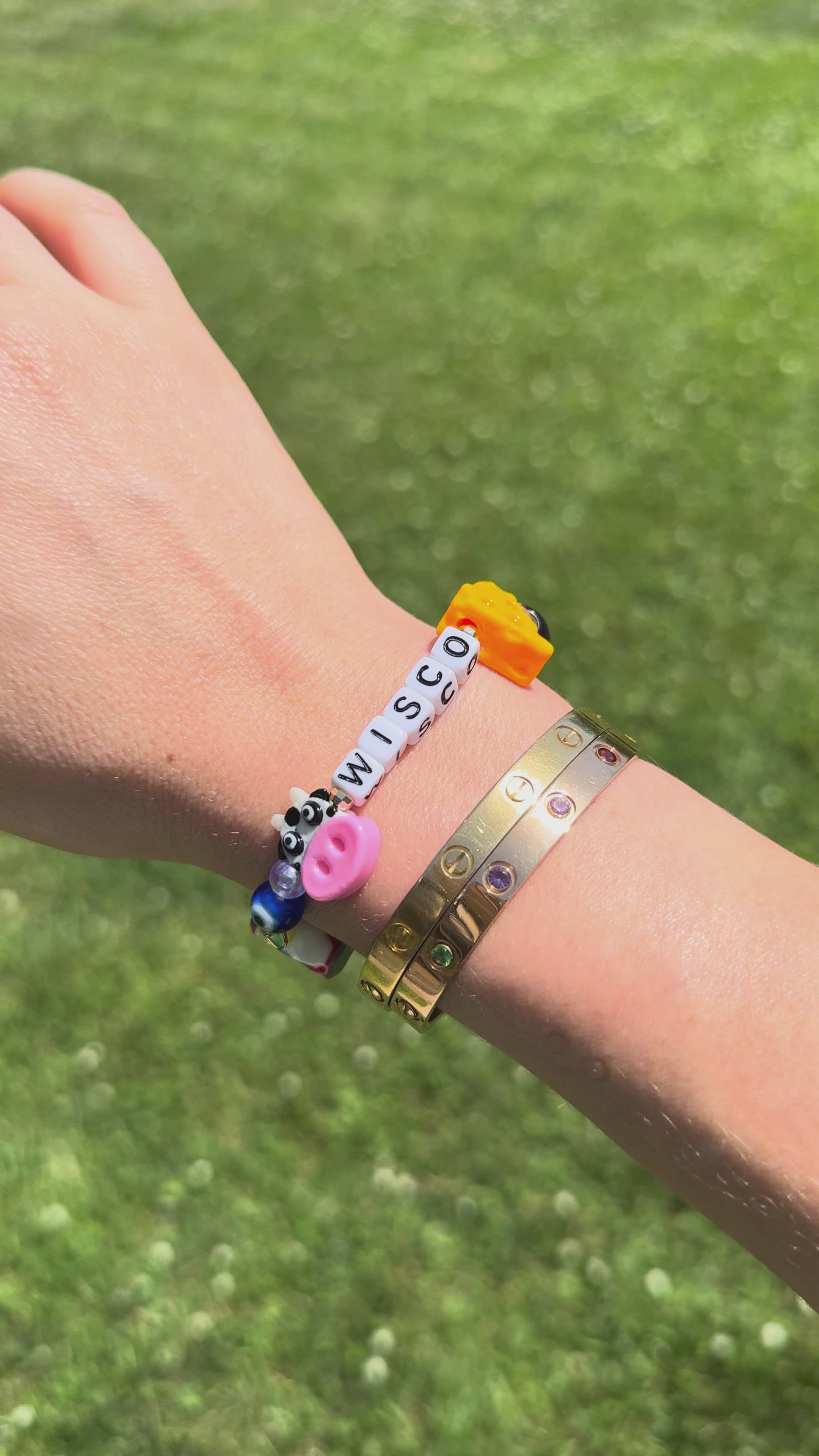 Wisconsin Beaded Bracelet